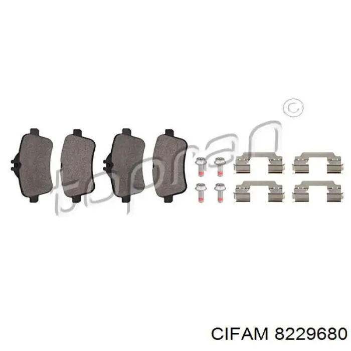 Задние тормозные колодки 8229680 Cifam