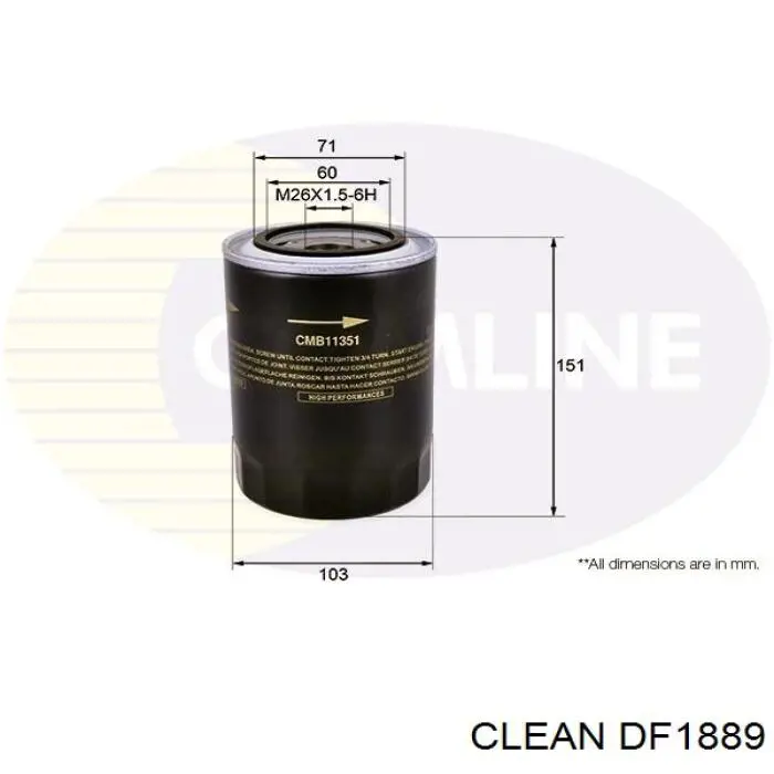 Купить DF1889 Clean Фильтр центробежный очистки масла