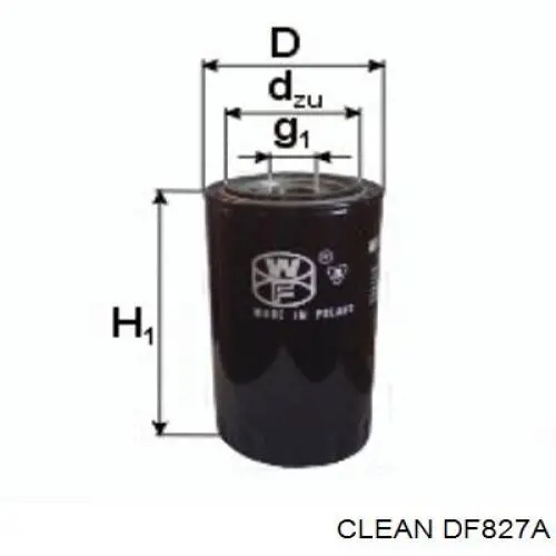 Фильтр масла Clean DF827A