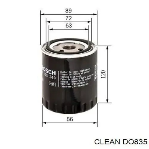 Фильтр очистки масла центробежный Clean DO835 цена, от 5.87 USD