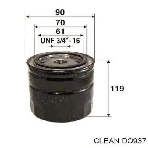 Фильтр очистки масла центробежный Clean DO937 цена, от 5.18 USD