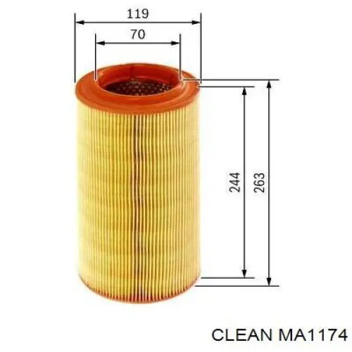 Фильтр воздушный Clean MA1174