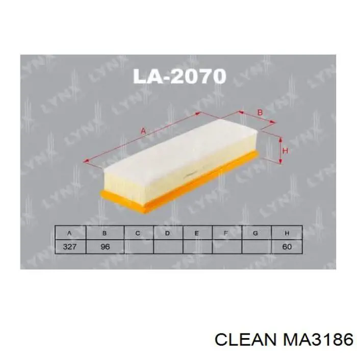 Элемент воздушного фильтра Clean MA3186 цена, от 5.13 USD