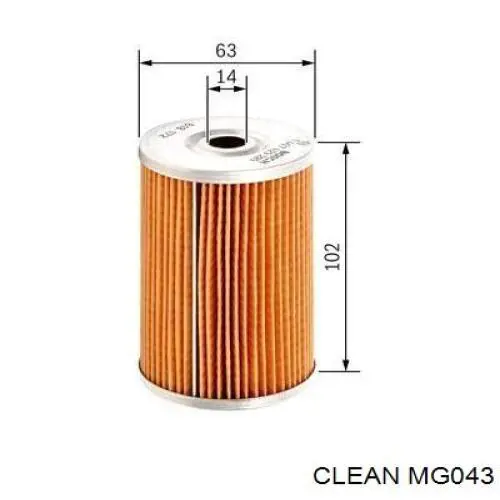 Фильтр тонкой очистки топлива Clean MG043 цена, от 3.42 USD