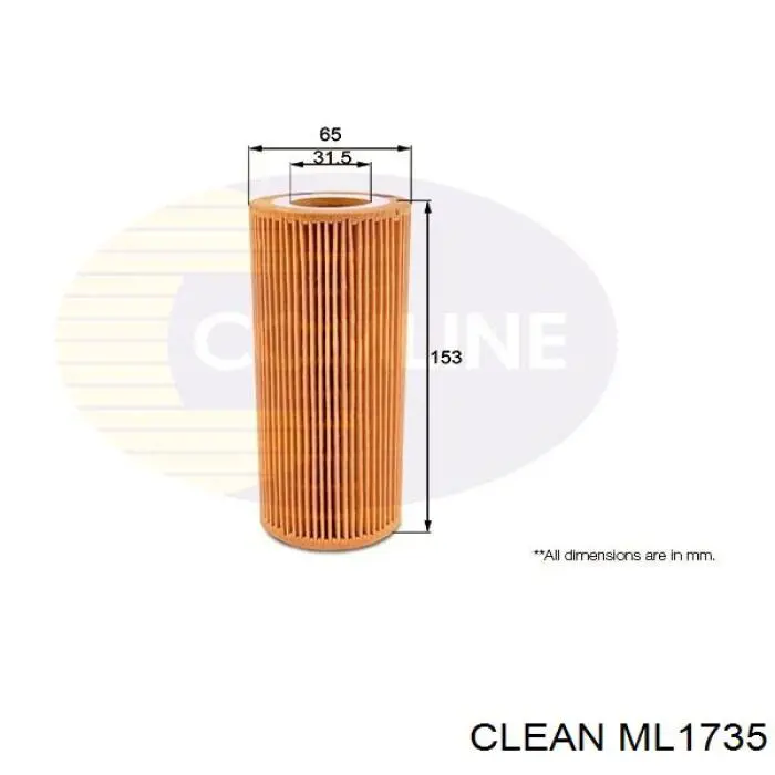 Фильтр очистки масла центробежный Clean ML1735 цена, от 11.25 USD