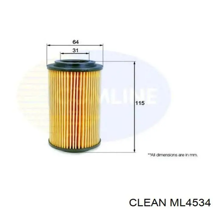 ML4534 Clean Масляный фильтр двигателя