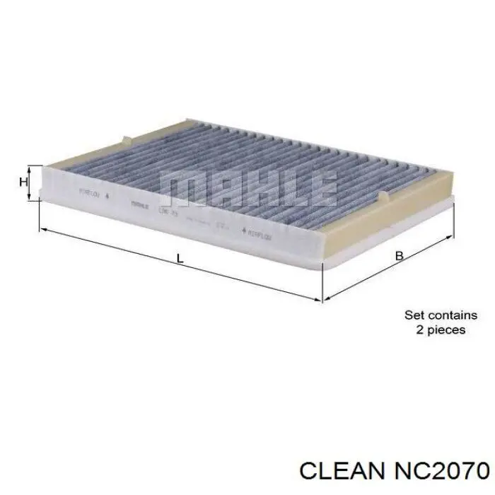 Фильтр воздушный отопителя Clean NC2070 цена, от 11.80 USD