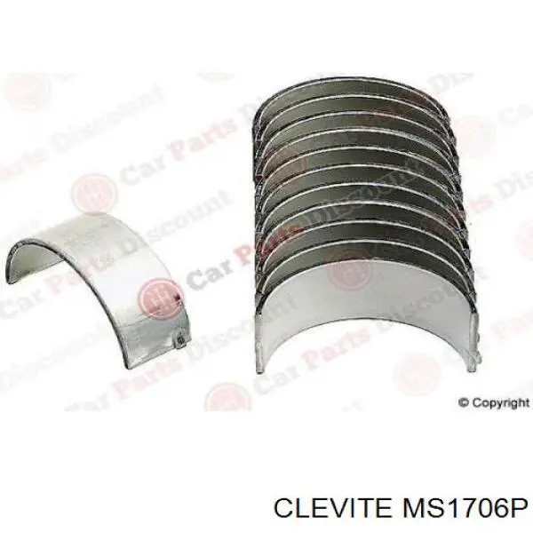 MS1706P Clevite вкладыши коленвала коренные, комплект, стандарт (std)