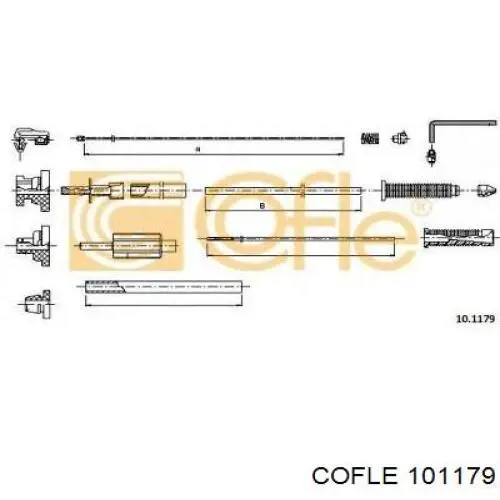 101179 Cofle cabo/pedal de gás (de acelerador)