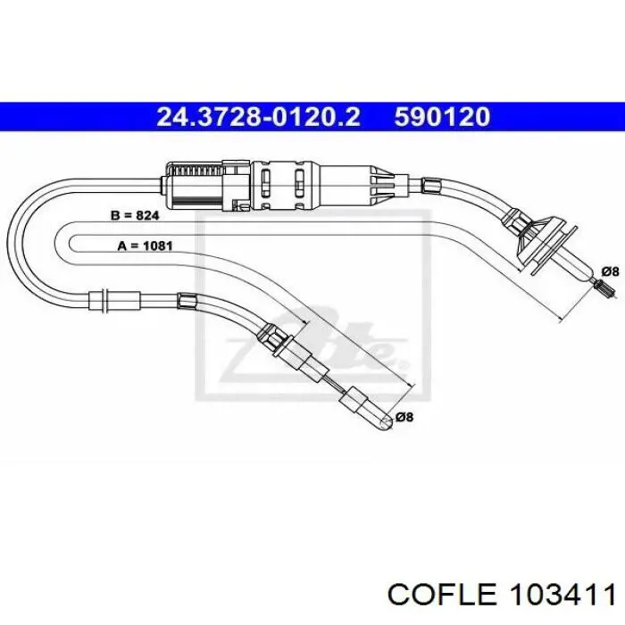 103411 Cofle Трос сцепления