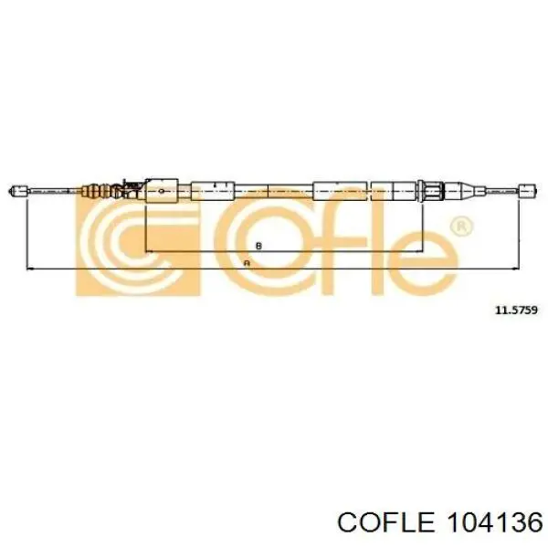 104136 Cofle Трос ручного тормоза