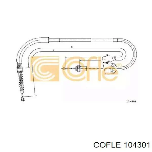 Трос ручника 104301 Cofle