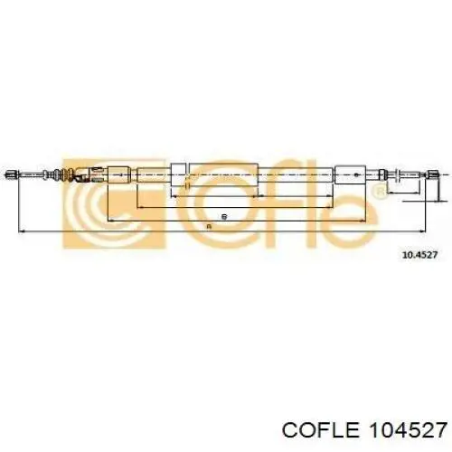 Задний трос ручника 104527 Cofle