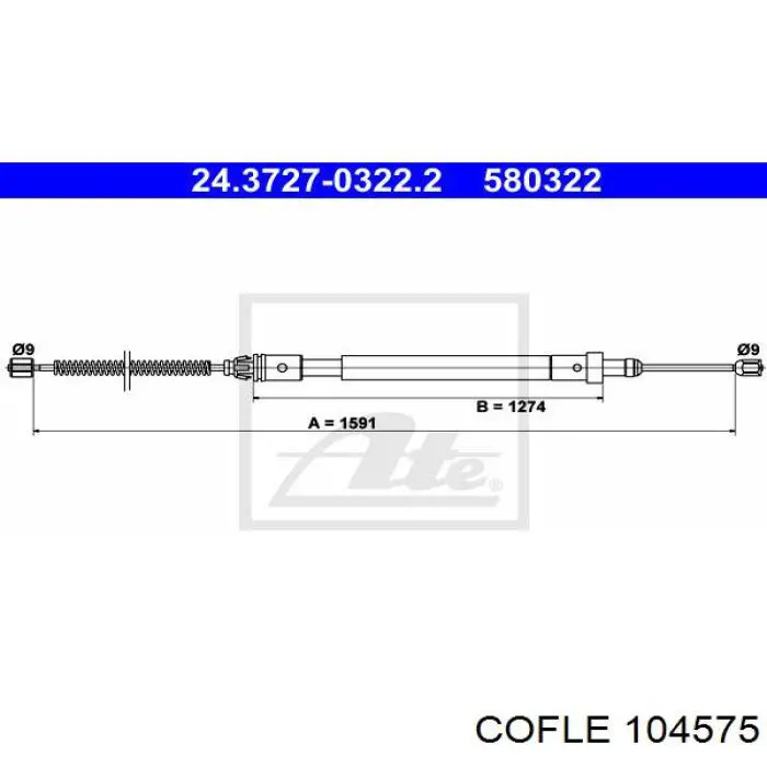 Трос ручного тормоза задний Cofle 104575 цена, от 7.54 USD