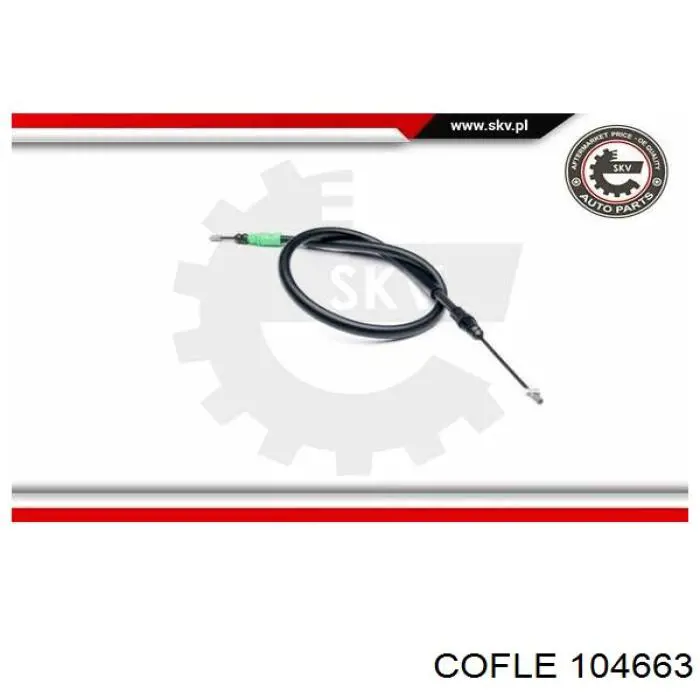 Трос ручного тормоза задний Cofle 104663 цена, от 12.46 USD