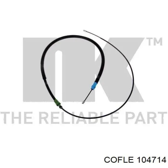 104714 Cofle cabo traseiro direito/esquerdo do freio de estacionamento