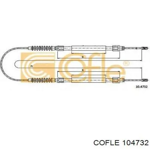 Задний трос ручника Cofle 92104732 цена, от 9.46 USD