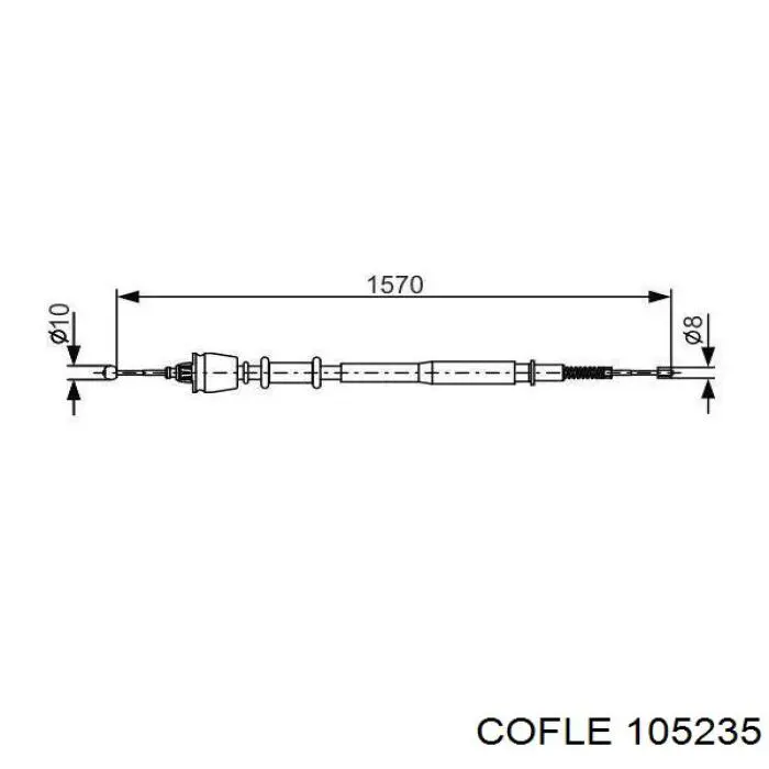 Задний трос ручника 105235 Cofle