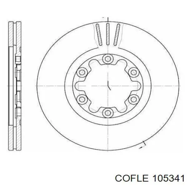 Задний правый трос ручника 105341 Cofle