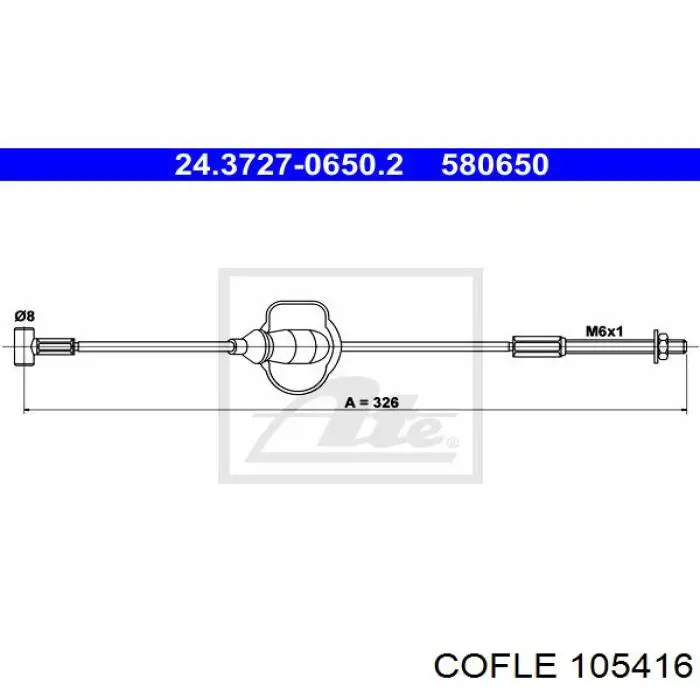 Передний трос ручника 1547156 Formpart/Otoform