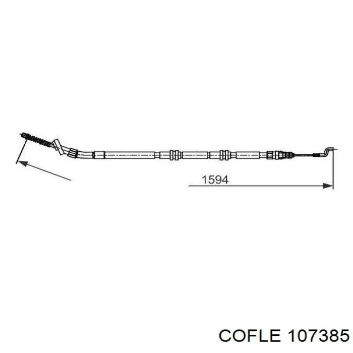 Задний трос ручника Cofle 107385 цена, от 20.91 USD