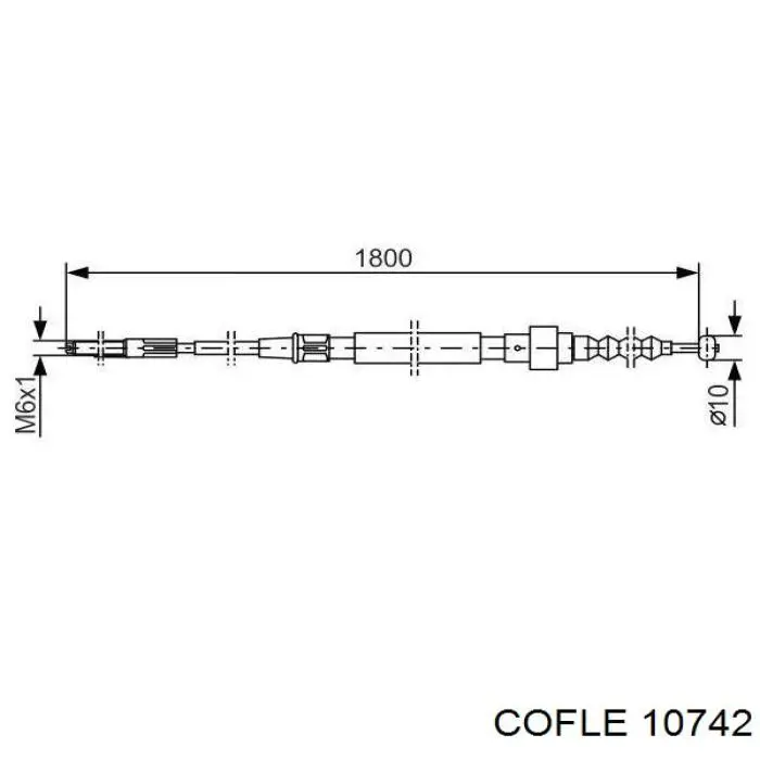 Задний трос ручника Cofle 10742 цена, от 5.95 USD