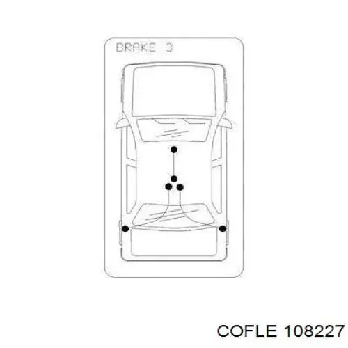 Задний трос ручника Cofle 108227 цена, от 30.46 USD