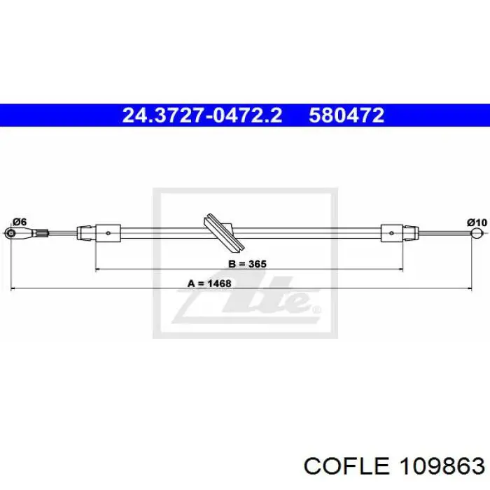 Передний трос ручника 219028 Solgy