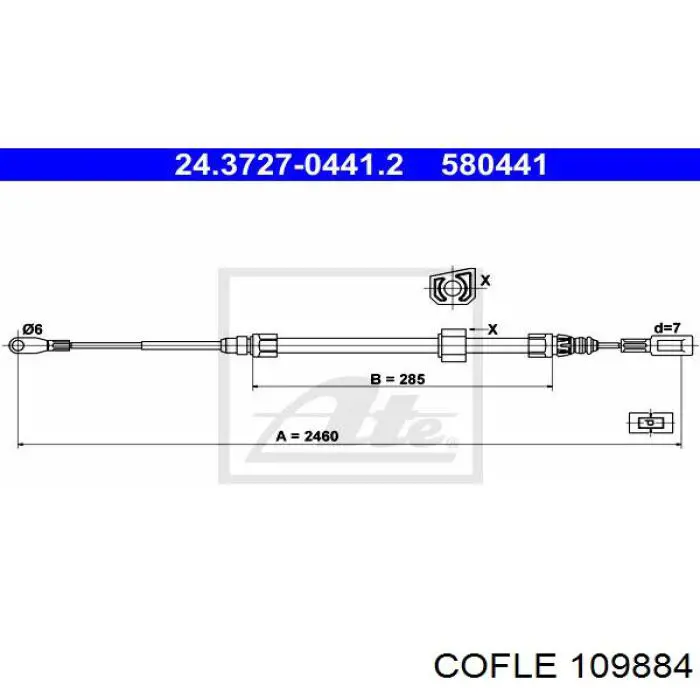 Купить RM4302 Goodrem Передний трос ручника