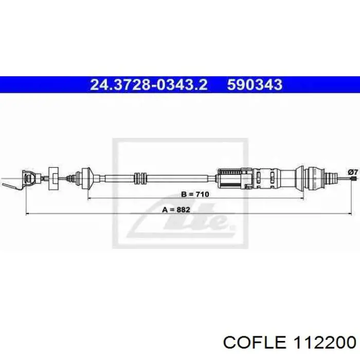 Трос сцепления 112200 Cofle