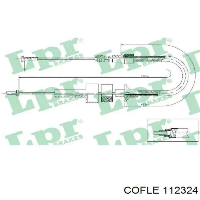 Трос сцепления 112324 Cofle