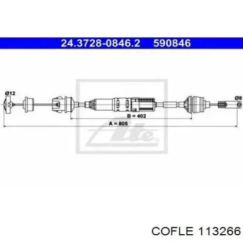 Купить 00002150W3 Peugeot/Citroen Трос сцепления