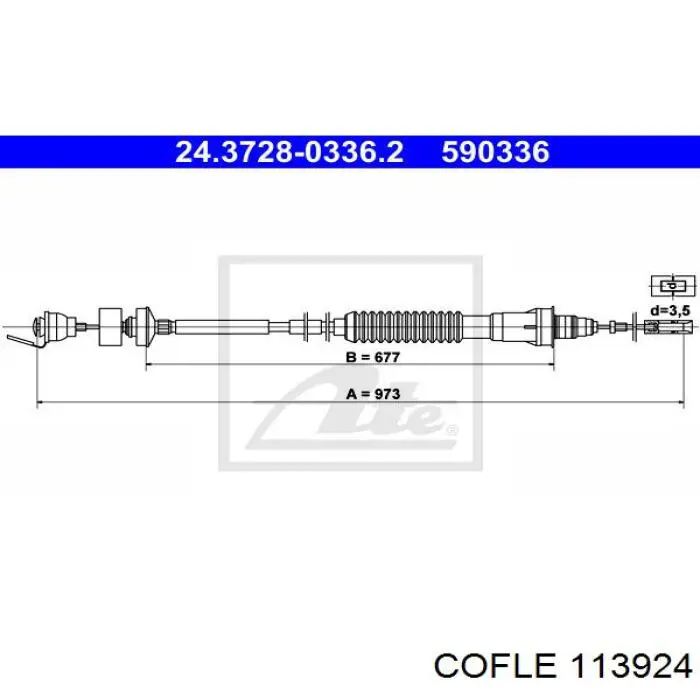 Cable de embrague 113924 Cofle