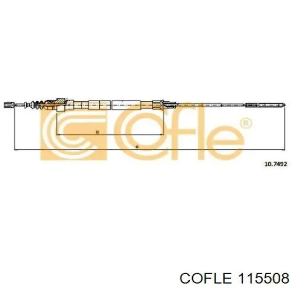 Задний трос ручника 115508 Cofle