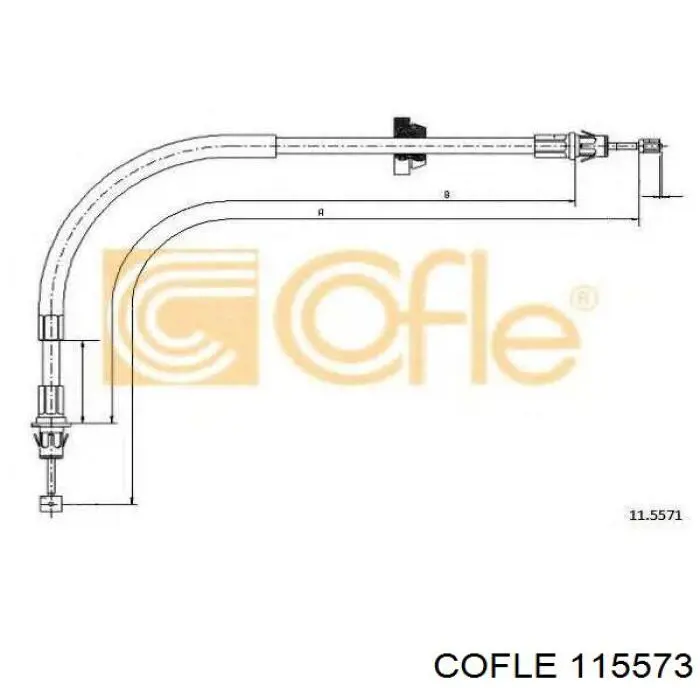 Трос ручника задний Cofle 115573