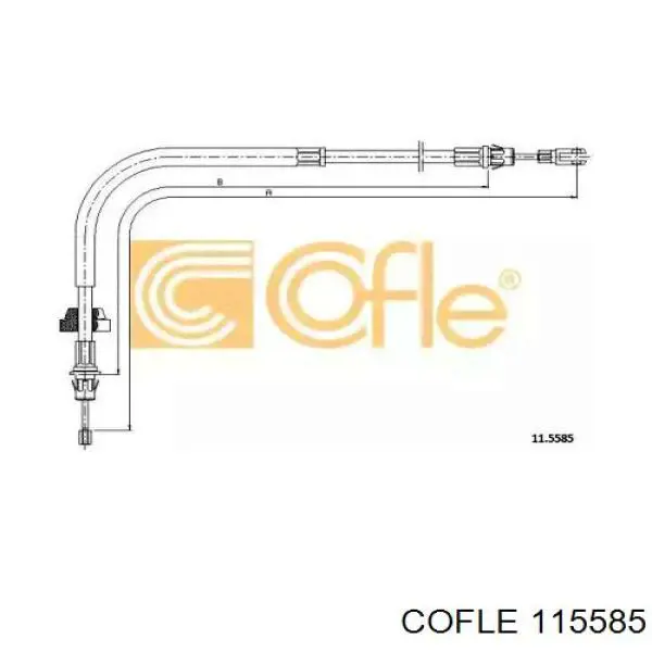 6C112853AD Ford cabo do freio de estacionamento dianteiro