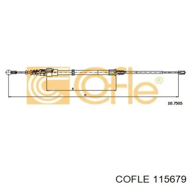 Трос стояночного тормоза задний правый Goodrem RM4417 цена, от 10.34 USD
