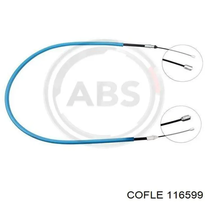 11.6599 Cofle cabo do freio de estacionamento traseiro direito