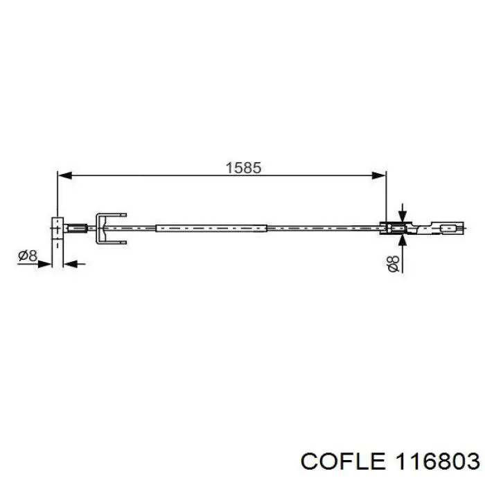 Cable de freno de mano intermedio 116803 Cofle