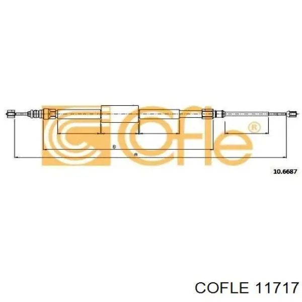 Купить C0524B LPR Передний трос ручника
