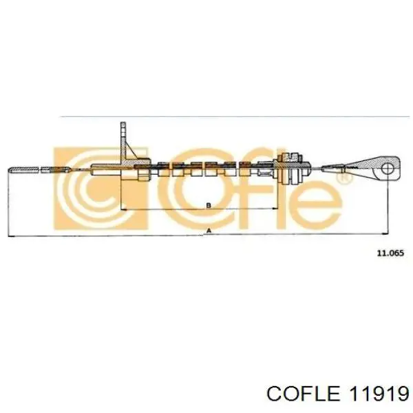 11919 Cofle cabo/pedal de gás (de acelerador)