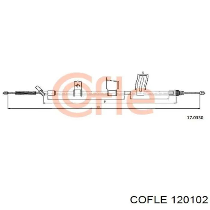 50505371 Fiat/Alfa/Lancia Трос ручного тормоза