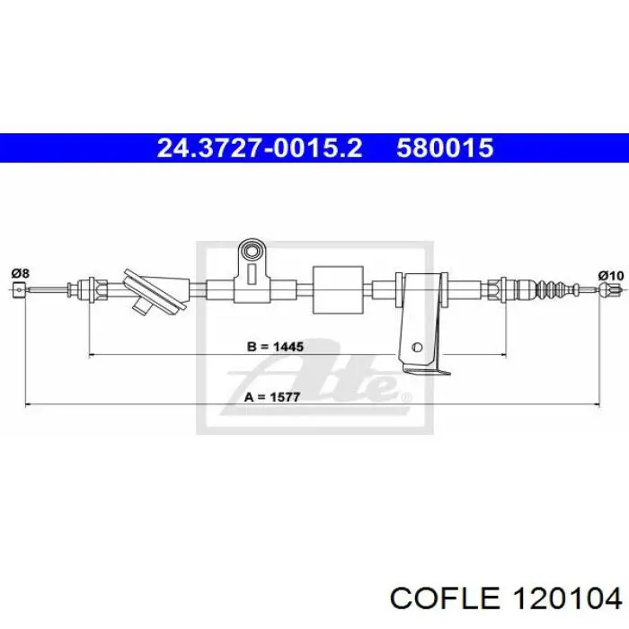 Задний правый трос ручника 50500862 Fiat/Alfa/Lancia