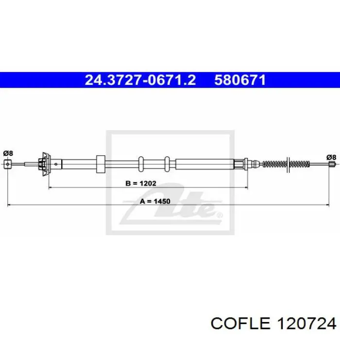320684 Maxgear Трос ручного тормоза задний, правый