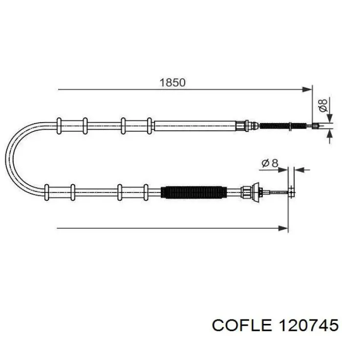 Задний трос ручника Goodrem RM4538 цена, от 12.51 USD