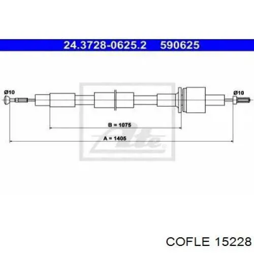 Купить 15228 Cofle Трос сцепления