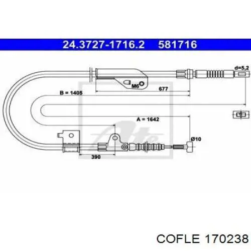 Трос ручного тормоза задний Linex 300150 цена, от 24.60 USD