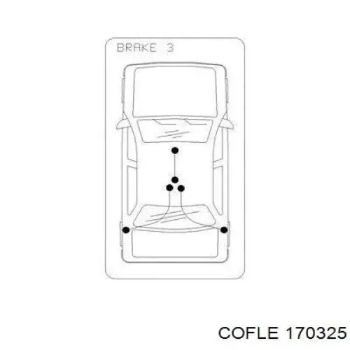 Трос ручного тормоза задний Cofle 170325 цена, от 32.59 USD