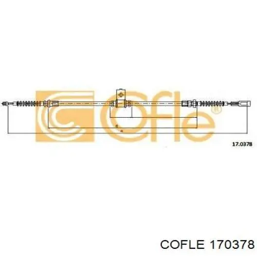 Задний правый трос ручника 170378 Cofle