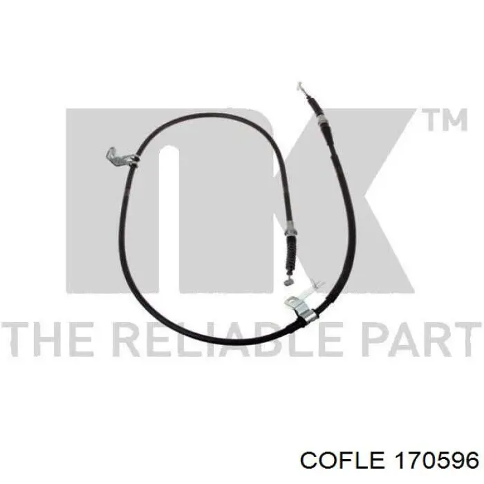 Cable de freno de mano trasero izquierdo 170596 Cofle